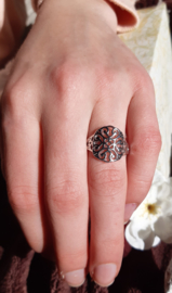 Ring Mandala 925 Sterling Zilver - Maat 16