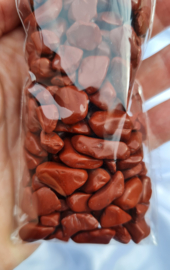 Rode Jaspis Trommelstenen mix - 150 gram