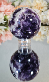 Chevron Amethist Edelsteen Bol no.3 - 7 cm