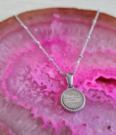 Ketting You're unique - Quotes to live by - zilverkleur