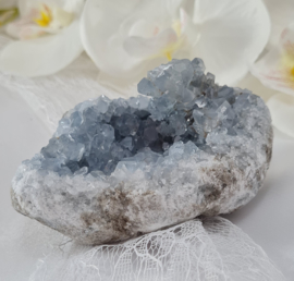 Celestien Geode Edelsteen - 9cm - Blauw