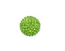 Klankbol groen met strass steentjes - 16 mm of 20 mm