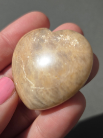 Maansteen hart 4 cm - div. soorten