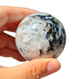 Regenboog Maansteen - Edelsteen Bol - no.3 - 5,5 cm