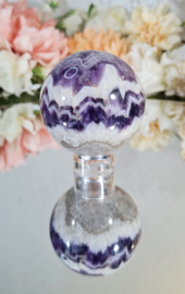 Chevron Amethist Edelsteen Bol no.6 - 6 cm