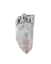 Edelsteen Hanger Bergkristal Punt Verzilverd