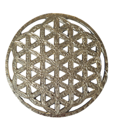 Levensbloem - Grid - Messing - 15cm