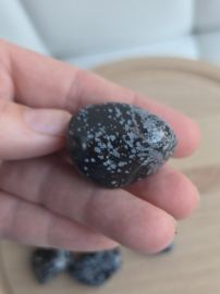 Sneeuwvlok Obsidiaan - Trommelsteen - Edelsteen