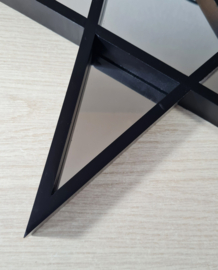 Spiegel Pentagram Ster zwart - 40 cm