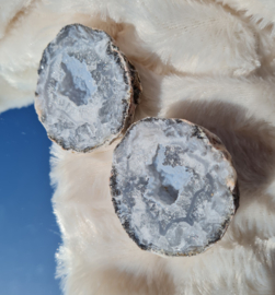 Chalcedoon Edelsteen Geode - Mexico - 4,7cm