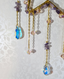 Raamhanger Suncatcher Ster met Amethist 12 cm