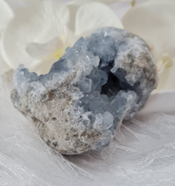 Celestien  Edelsteen Cluster Geode - 8cm - Blauw