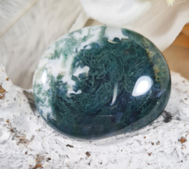 Mosagaat Platte Steen 4,5 cm no.2 Edelsteen