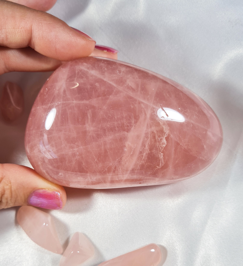 Rozenkwarts A+ - 8,5 cm - Jumbosteen Zuid - Afrika no.3