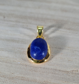 Lapis Lazuli Edelsteen hanger Zilver Gold Plated