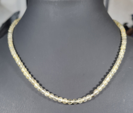 Edelsteen Ketting Rutielkwarts ronde kralen 4 mm - 45 cm