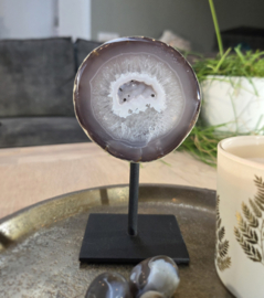 Agaat Edelsteen Geode op standaard