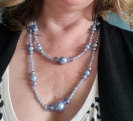 Ketting blauw gelaagd