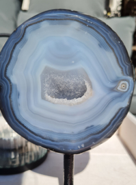 Agaat Edelsteen Geode op standaard - no.9 - 12 cm