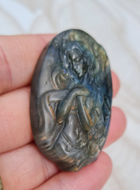 Engel Labradoriet 5 cm Carving