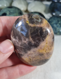 Zwarte Maansteen Palmsteen Edelsteen no.01 - 5,5 cm