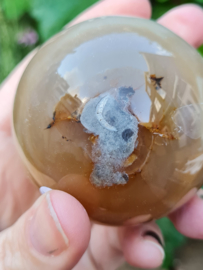 Agate Druzy Crystal Sphere Beige - 6 cm