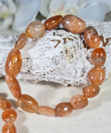 Edelsteen Armband Zonnesteen Trommelsteen 10-12 mm