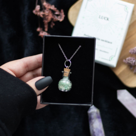 Ketting Geluksflesje Aventurijn