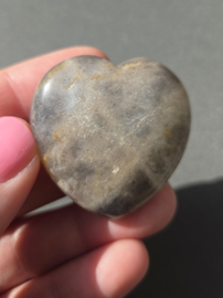Maansteen hart 4 cm - div. soorten