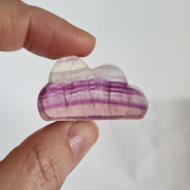 Regenboog Fluoriet Edelsteen Wolk no.6 - 4 cm
