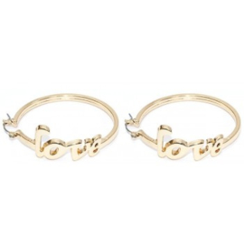 Oorbellen Love ringen 4,5 cm