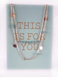 Ketting op cadeaukaart met envelop - This is for you