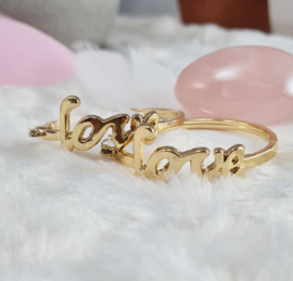 Oorbellen Love ringen 4,5 cm