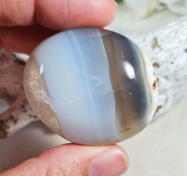 Agaat Handsteen no.6 Edelsteen 4 cm