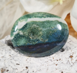 Mosagaat Platte Steen 4 cm no.3 Edelsteen