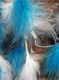 Dromenvanger wit - blauw - 20 cm