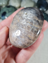 Zwarte Maansteen Palmsteen Edelsteen no.02 - 5,5 cm