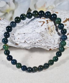 Edelsteen Armband Mosagaat Kogelarmband 6 mm