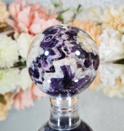 Chevron Amethist Edelsteen Bol no.3 - 7 cm