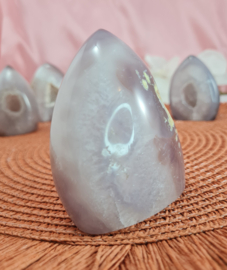 Agaat Edelsteen Druzy Vlam 8cm Brazilië