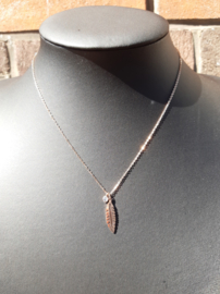 Ketting Veer - RVS - Rose - 45cm