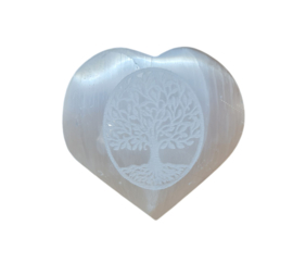 Seleniet - Hart - Tree of life - 6cm
