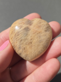 Maansteen hart 4 cm - div. soorten