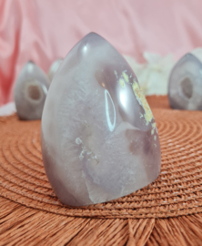 Agaat Edelsteen Druzy Vlam 8cm Brazilië