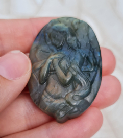 Engel Labradoriet 5 cm Carving