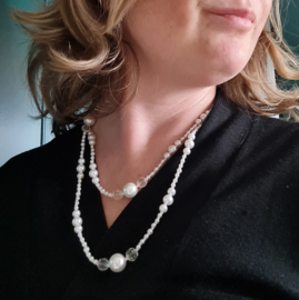 Ketting Dubbel laags - ivoor