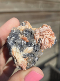 Bariet met Cerussiet Edelsteen Cluster - 5cm - Marokko