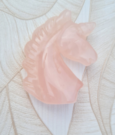 Eenhoorn Rozenkwarts Edelsteen