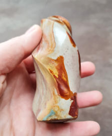 Polychrome Jasper - Mineral Sculpture - Flame - 10 cm