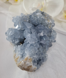 Celestien Edelsteen Cluster Geode - Madagaskar - 10cm - Blauw